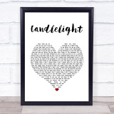 Jack Savoretti Candlelight White Heart Song Lyric Wall Art Print