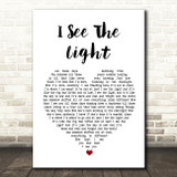 Jackie Evancho I See The Light White Heart Song Lyric Wall Art Print