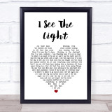 Jackie Evancho I See The Light White Heart Song Lyric Wall Art Print