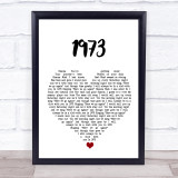 James Blunt 1973 White Heart Song Lyric Wall Art Print