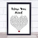 Jamiroquai Blow Your Mind White Heart Song Lyric Wall Art Print