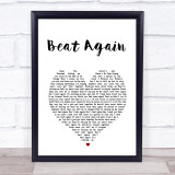 JLS Beat Again White Heart Song Lyric Wall Art Print