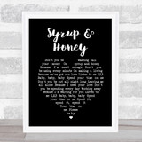 Duffy Syrup & Honey Black Heart Song Lyric Print