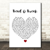 Keane Bend & Break White Heart Song Lyric Wall Art Print