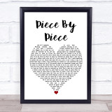 Kelly Clarkson Piece By Piece White Heart Song Lyric Wall Art Print