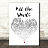Kutless All the Words White Heart Song Lyric Wall Art Print