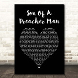 Dusty Springfield Son Of A Preacher Man Black Heart Song Lyric Print