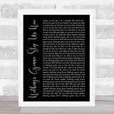 Jefferson Starship Nothing's Gonna Stop Us Now Black Script Song Lyric Print  - SLPTBLKSM2071