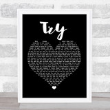Pink Try Black Heart Song Lyric Print  - SLPTBKH5203