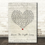 The Mavericks Dance The Night Away Script Heart Song Lyric Music Art Print  - SLPTSRTHTO520