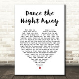 The Mavericks Dance the Night Away White Heart Song Lyric Music Art Print  - SLPTHTO519