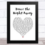 The Mavericks Dance the Night Away White Heart Song Lyric Music Art Print  - SLPTHTO519