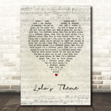 The Shapeshifters Lola's Theme Script Heart Song Lyric Print  - SLPT9SRTHT1489