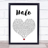 Liam Gallagher Halo White Heart Song Lyric Wall Art Print