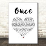 Liam Gallagher Once White Heart Song Lyric Wall Art Print