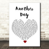 Living Legends Another Day White Heart Song Lyric Wall Art Print