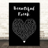 Eels Beautiful Freak Black Heart Song Lyric Print