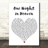 M People One Night in Heaven White Heart Song Lyric Wall Art Print
