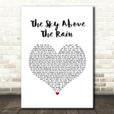 Marillion The Sky Above The Rain White Heart Song Lyric Wall Art Print