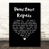 Elbow Puncture Repair Black Heart Song Lyric Print