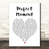 Martine McCutcheon Perfect Moment White Heart Song Lyric Wall Art Print
