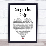 Avenged Sevenfold Seize the Day White Heart Song Lyric Wall Art Print
