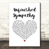 Massive Attack Unfinished Sympathy White Heart Song Lyric Wall Art Print