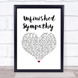 Massive Attack Unfinished Sympathy White Heart Song Lyric Wall Art Print