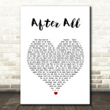 Michael Buble After All White Heart Song Lyric Wall Art Print
