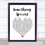 Miguel Campbell Something Special White Heart Song Lyric Wall Art Print
