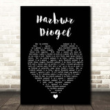 Elin Fflur HARBWR DIOGEL Black Heart Song Lyric Print