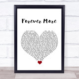 Moloko Forever More White Heart Song Lyric Wall Art Print
