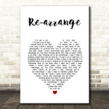 Montauk Island Reality Check White Heart Song Lyric Wall Art Print