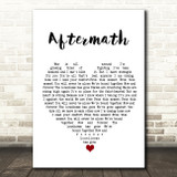 Muse Aftermath White Heart Song Lyric Wall Art Print