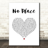 Backstreet Boys No Place White Heart Song Lyric Wall Art Print