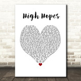 Panic! At The Disco High Hopes White Heart Song Lyric Wall Art Print