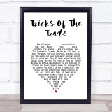 Paolo Nutini Tricks Of The Trade White Heart Song Lyric Wall Art Print