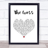 Prince The Cross White Heart Song Lyric Wall Art Print