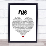 Rehab 1980 White Heart Song Lyric Wall Art Print