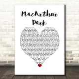 Richard Harris MacArthur Park White Heart Song Lyric Wall Art Print