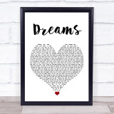 Alex Ross Dreams White Heart Song Lyric Quote Music Print