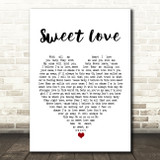 Anita Baker Sweet Love White Heart Song Lyric Quote Music Print