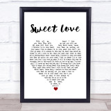 Anita Baker Sweet Love White Heart Song Lyric Quote Music Print
