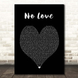 Eminem No Love Black Heart Song Lyric Print