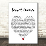 Atlantic Starr Secret Lovers White Heart Song Lyric Quote Music Print