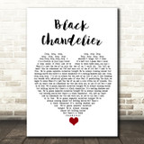 Biffy Clyro Black Chandelier White Heart Song Lyric Quote Music Print
