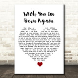 Billy Preston & Syreeta With You I'm Born Again White Heart Song Lyric Quote Music Print