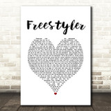 Bomfunk MC's Freestyler White Heart Song Lyric Quote Music Print