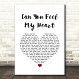 Bring Me The Horizon Can You Feel My Heart White Heart Song Lyric Quote Music Print