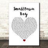 Bronski Beat Smalltown Boy White Heart Song Lyric Quote Music Print